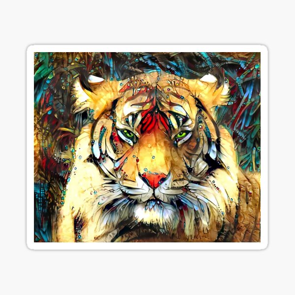 Fantazi (Tiger is Not Amused II) by Kacia Sticker