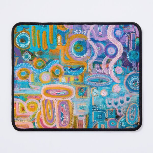 Item preview, Microcosmos - underwater microscopic world - bright, colorful, modern original artwork designed and sold by PatBlancheArt.