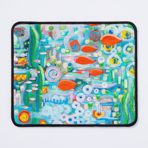 Item preview, Aqua - modern art abstract bright and colorful underwater world designed and sold by PatBlancheArt.