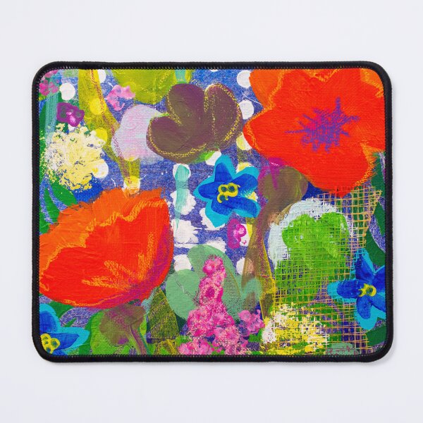 Item preview, Colorful joyful field of flowers designed and sold by PatBlancheArt.