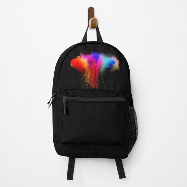 Item preview, Centered explosion of colorful powder on a black background designed and sold by Discoverartsy.