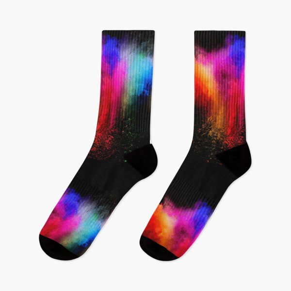 Item preview, Centered explosion of colorful powder on a black background designed and sold by Discoverartsy.