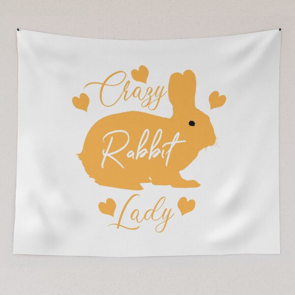 Item preview, Crazy Rabbit Lady designed and sold by UniqueDesignHub.