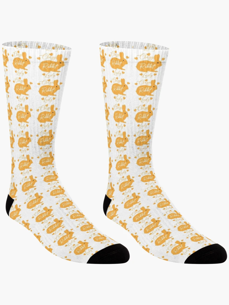 Thumbnail 3 of 5, Socks, Crazy Rabbit Lady designed and sold by UniqueDesignHub.