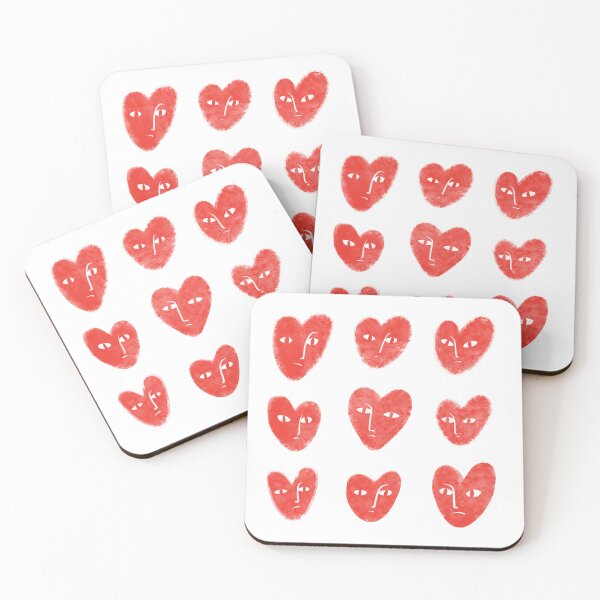 Item preview, Nine red hearts with confused faces designed and sold by IULIART.