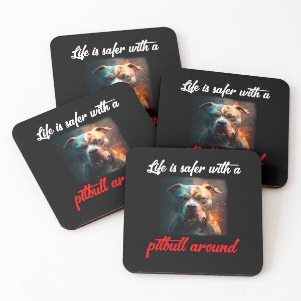 Item preview, Life is safer with a pitbull around designed and sold by Estevam Marinho.