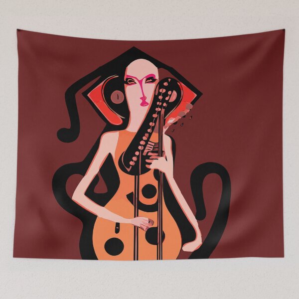 Item preview, Title: "The Black Aura Violinist" designed and sold by FunnyShopGirl.