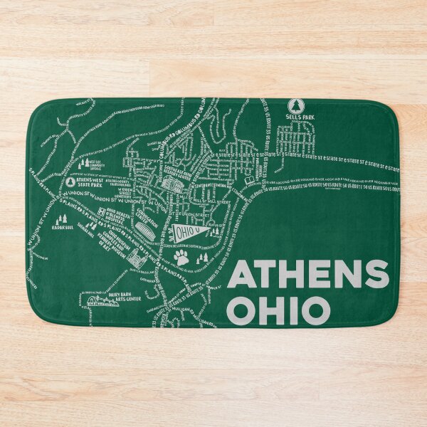 Item preview, Athens Ohio Map  designed and sold by fiberandgloss.
