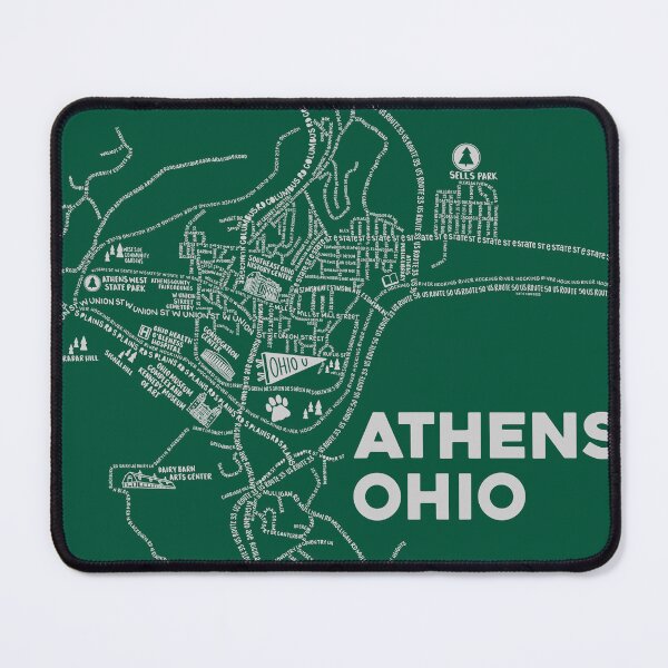 Item preview, Athens Ohio Map  designed and sold by fiberandgloss.