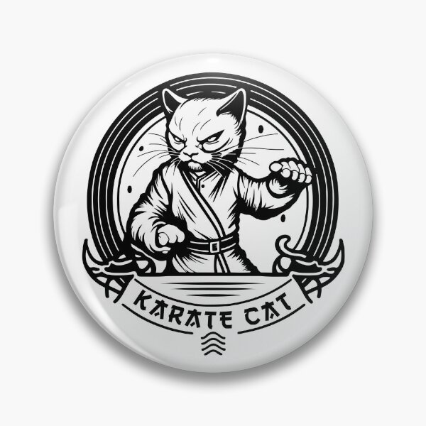 Item preview, Karate Cat illustration designed and sold by Gerald Waters.