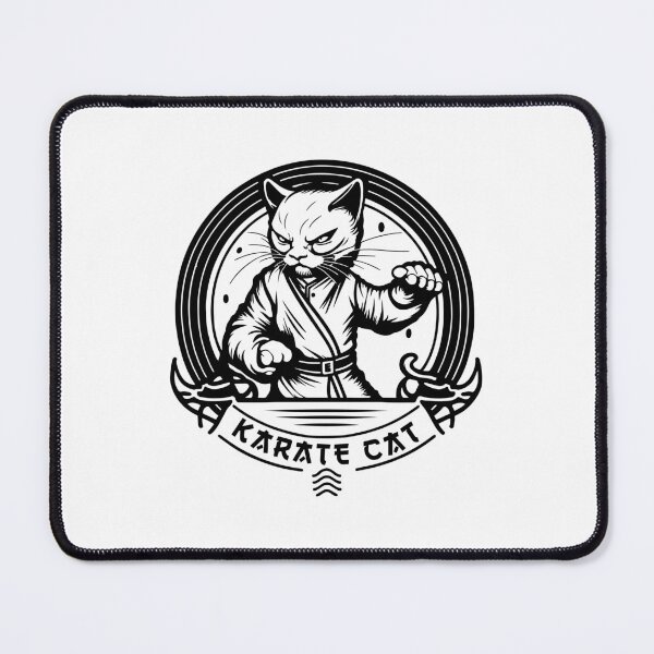 Item preview, Karate Cat illustration designed and sold by Gerald Waters.