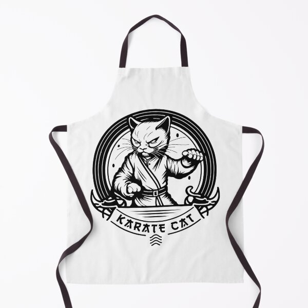 Item preview, Karate Cat illustration designed and sold by Gerald Waters.