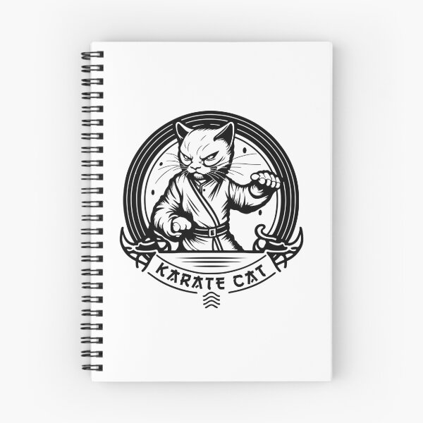 Item preview, Karate Cat illustration designed and sold by Gerald Waters.