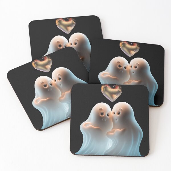 Item preview, Two cute ghosts in love designed and sold by Simone Davino.