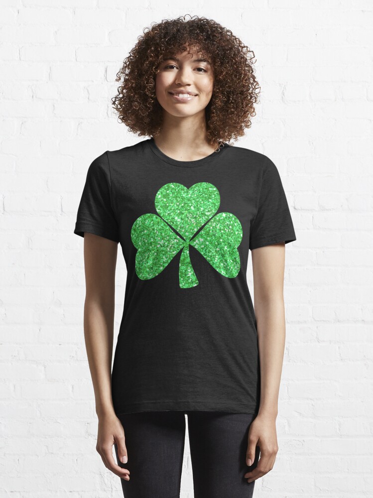 Boston Red Sox Women's V-Neck Shamrock Sparkle T-Shirt