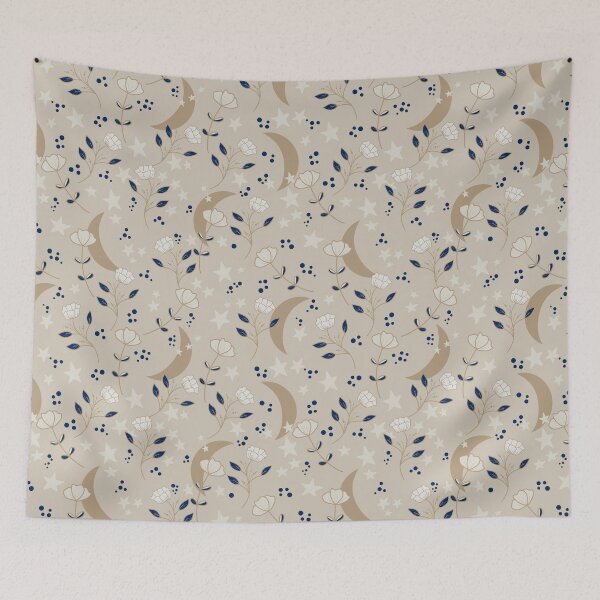 Item preview,  Boho Celestial Moon Flowers designed and sold by ChantalDesign.