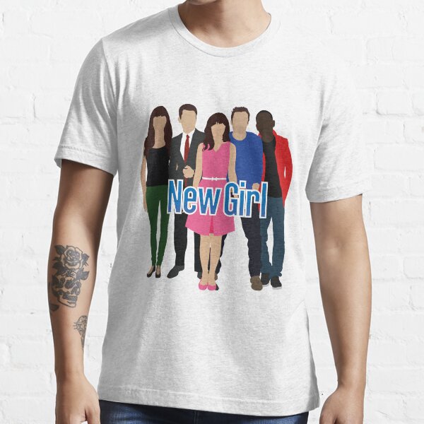 "New Girl Cast" Tshirt for Sale by MovieArtWork Redbubble new girl tshirts zooey