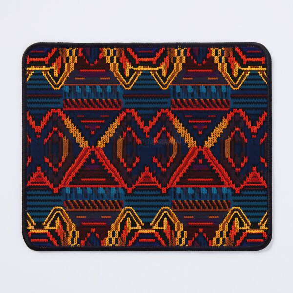 Item preview, American Ethno Jacquard, textile, traditional, cultural, ethnic, design, decoration, style, weaving, indigenous, craftsmanship, heritage, history, color, motif designed and sold by FewCaratArt.