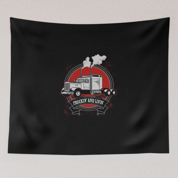 Item preview, Truckin And Livin Big Rig Trucker Driver 18 Wheeler designed and sold by CarantinedChaos.