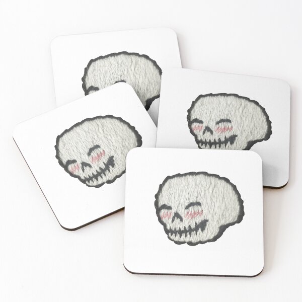 Item preview, Blushing Skull Embroidered Patch designed and sold by moonfawnco.