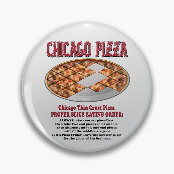 Item preview, Chicago Thin Crust Pizza Slice Eating Order designed and sold by EDWARD HELLER.