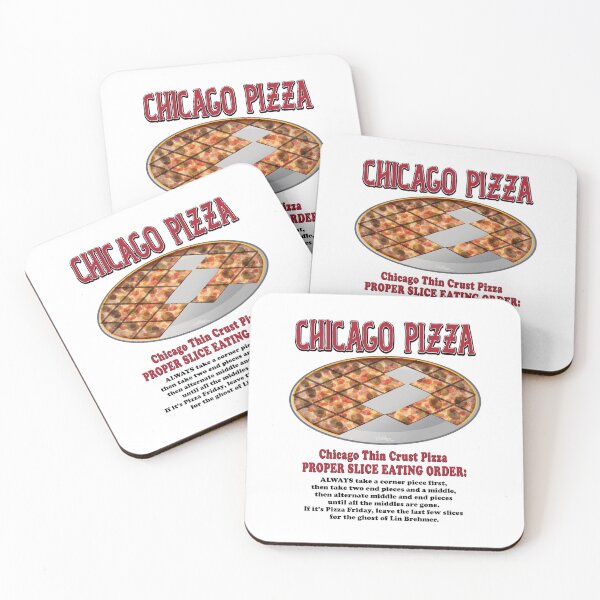 Item preview, Chicago Thin Crust Pizza Slice Eating Order designed and sold by EDWARD HELLER.