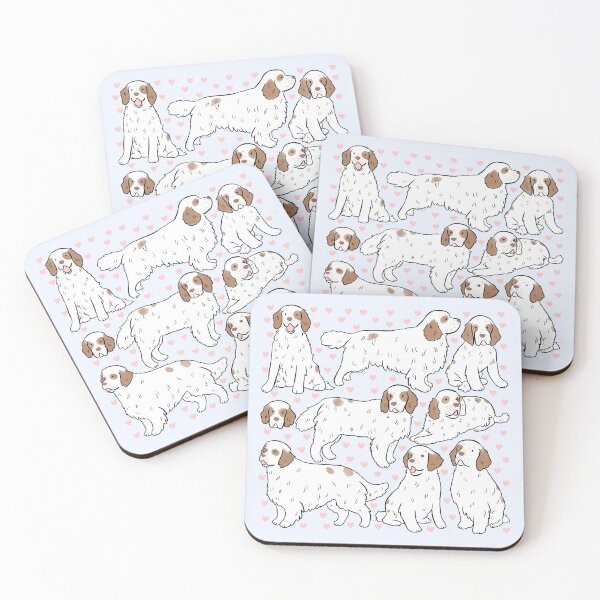 Item preview, Clumber spaniel Dog cute illustration pattern  designed and sold by Yarafantasyart.