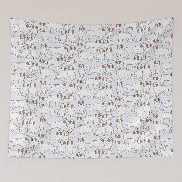 Item preview, Clumber spaniel Dog cute illustration pattern  designed and sold by Yarafantasyart.