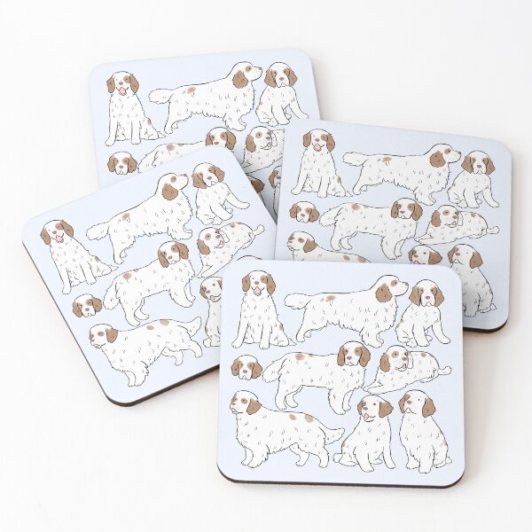 Item preview, Clumber spaniel Dog cute illustration pattern  designed and sold by Yarafantasyart.