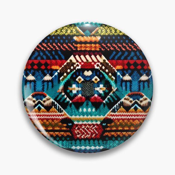 Item preview, Another American Ethno Jacquard, textile, traditional, cultural, ethnic, design, decoration, style, weaving, indigenous, craftsmanship, heritage, history, color, motif designed and sold by FewCaratArt.