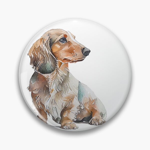 Artikelvorschau, Watercolor Painting of Dachshund Small Dog Breed entworfen und verkauft von Nalaxation.