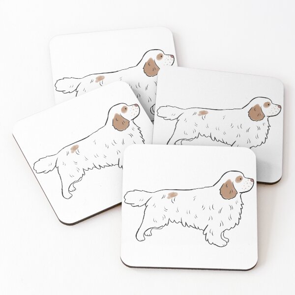 Item preview, Clumber spaniel dog cute illustration designed and sold by Yarafantasyart.