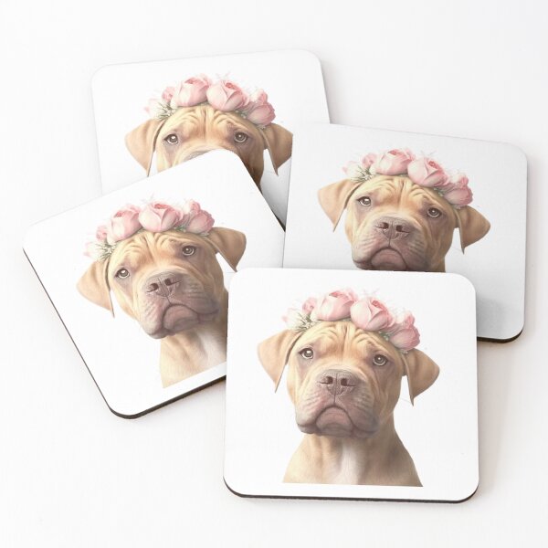 Item preview, Dog In Crown Of Roses designed and sold by BISJOU.