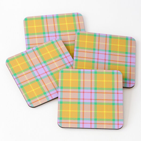 Artikelvorschau, Vintage high saturation color plaid orange light purple yellow green red background entworfen und verkauft von UnaWu533.