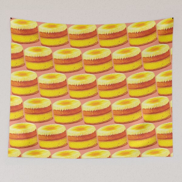 Item preview, Delicious Pineapple Upside Down Cake Pattern - Orange designed and sold by Woodchucky.