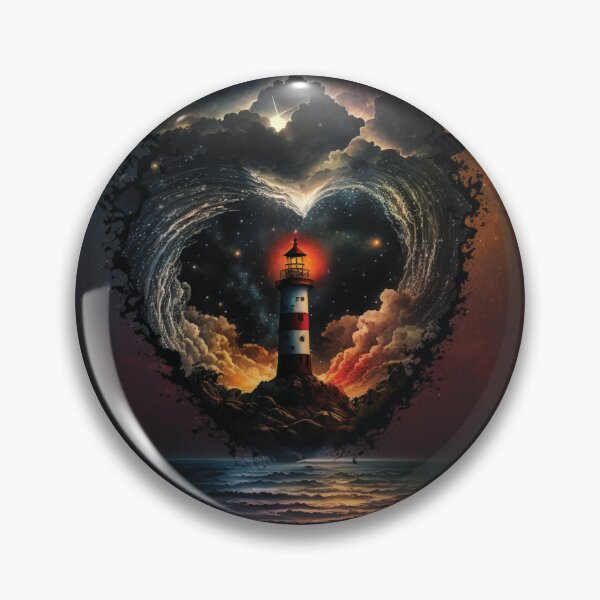 Item preview, Universe inside of a heart with Lighthouse at the Center designed and sold by Plumtree81.