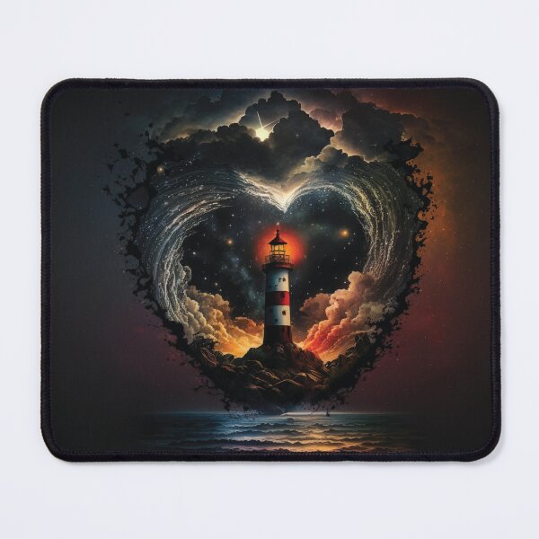 Item preview, Universe inside of a heart with Lighthouse at the Center designed and sold by Plumtree81.