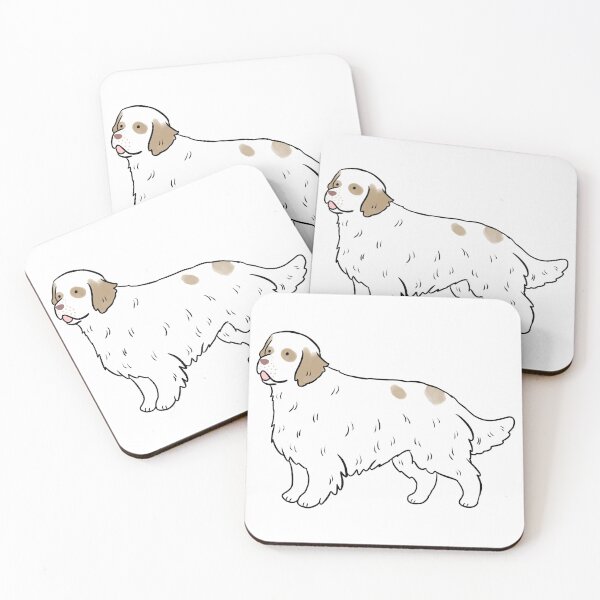 Item preview, Clumber spaniel dog cute illustration designed and sold by Yarafantasyart.