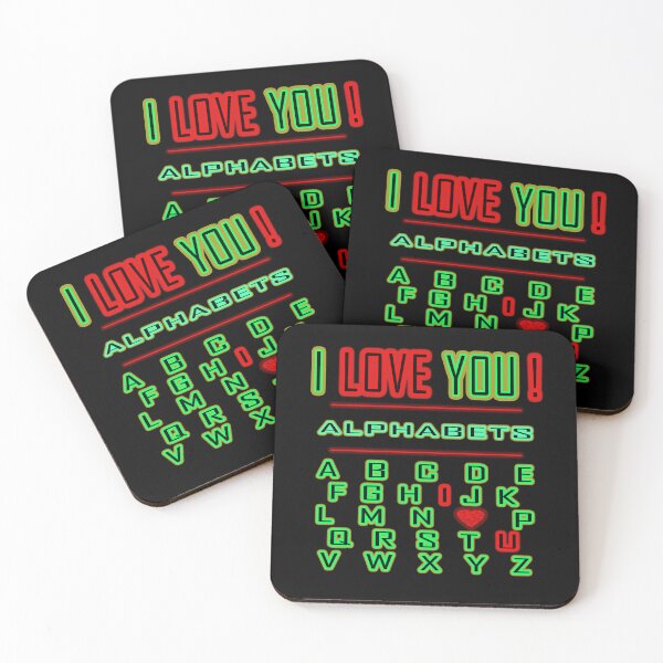 Item preview, Alphabets ABC - I LOVE YOU | Valentines Day |ABC Alphabets LOVE designed and sold by ZaqGum.