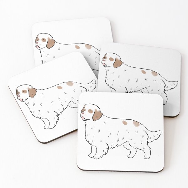 Item preview, Clumber spaniel dog cute illustration designed and sold by Yarafantasyart.