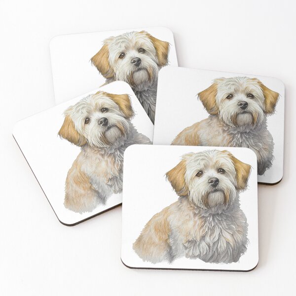 Item preview, Watercolor Painting of Dandie Dinmont Terrier Small Dog Breed2 designed and sold by Nalaxation.