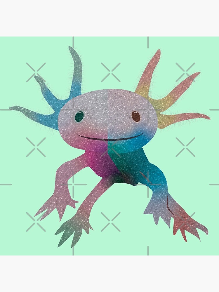 Chimera Axolotl, Amphibian, Illustration, Axolotl, Axolotl Merch