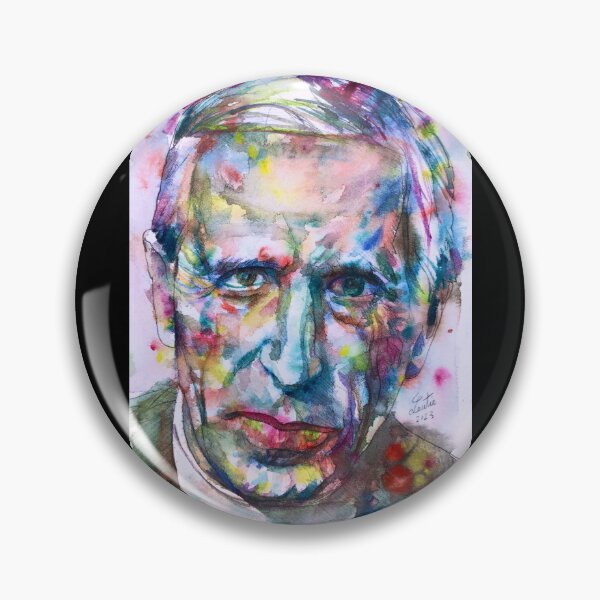 Item preview, PIERRE TEILHARD DE CHARDIN watercolor portrait designed and sold by lautir.