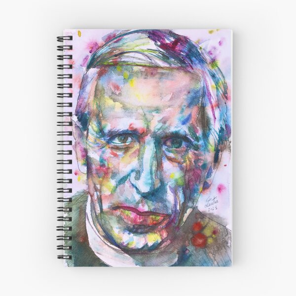 Item preview, PIERRE TEILHARD DE CHARDIN watercolor portrait designed and sold by lautir.