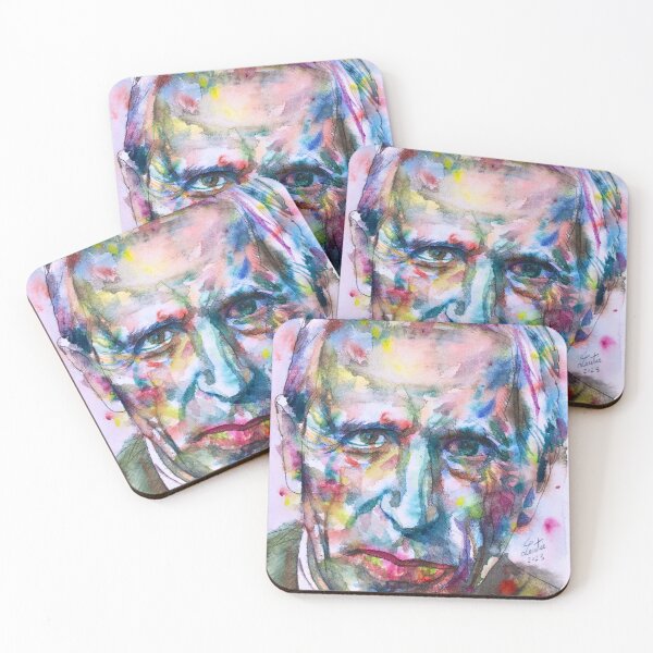 Item preview, PIERRE TEILHARD DE CHARDIN watercolor portrait designed and sold by lautir.