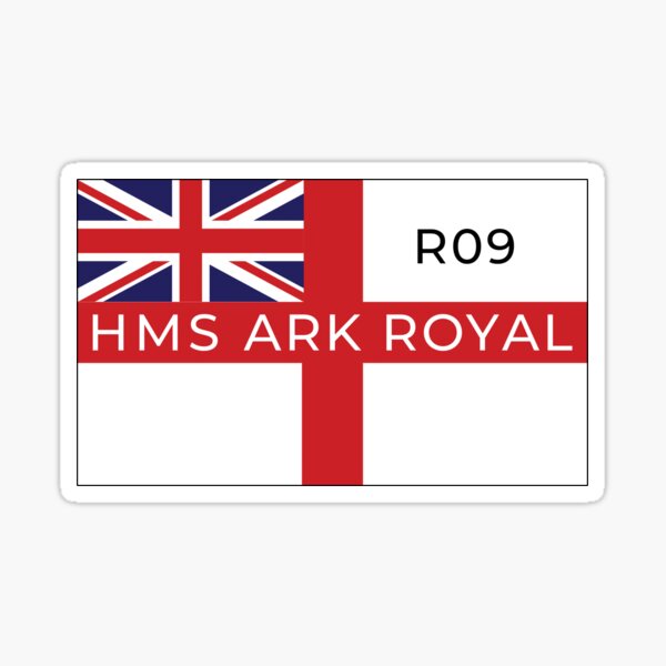 Item preview, HMS Ark Royal R09 On British White Ensign - British Navy Audacious Class Aircraft Carrier designed and sold by Stuart Jones.