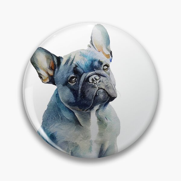 Artikelvorschau, Watercolor Painting of French Bulldog Small Dog Breed entworfen und verkauft von Nalaxation.
