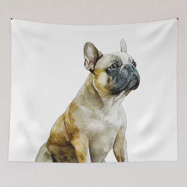 Artikelvorschau, Watercolor Painting of French Bulldog Small Dog Breed2 entworfen und verkauft von Nalaxation.