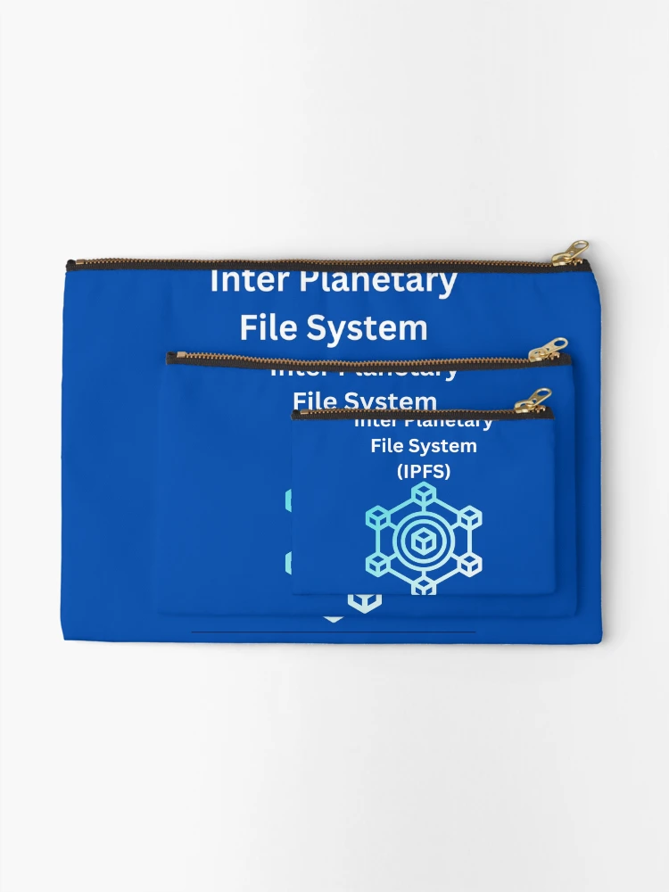 Thumbnail 2 of 4, Zipper Pouch, Inter Planetary File System (IPFS) designed and sold by UpcomingTech.