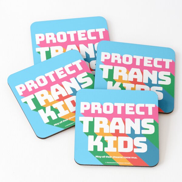 Item preview, PMD00341 Progressive Movement Designs Protect Trans Kids anti bullying message for LGBTQ progressives or ally designed and sold by ProgressiveLeft.